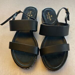 KATE SPADE Women’s Black/White Sandals Size 7.5 M NWOT